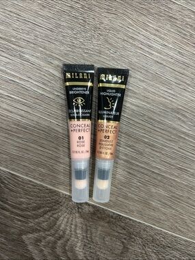 New 2x Milani Conceal + Perfect #01 Rose & 02 star dust